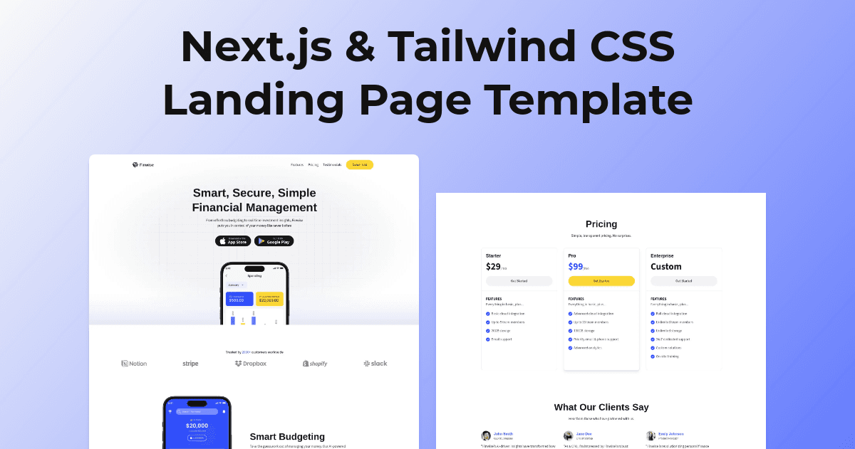 Contentful thumbnail for SaaS Next.js Tailwind Landing Page