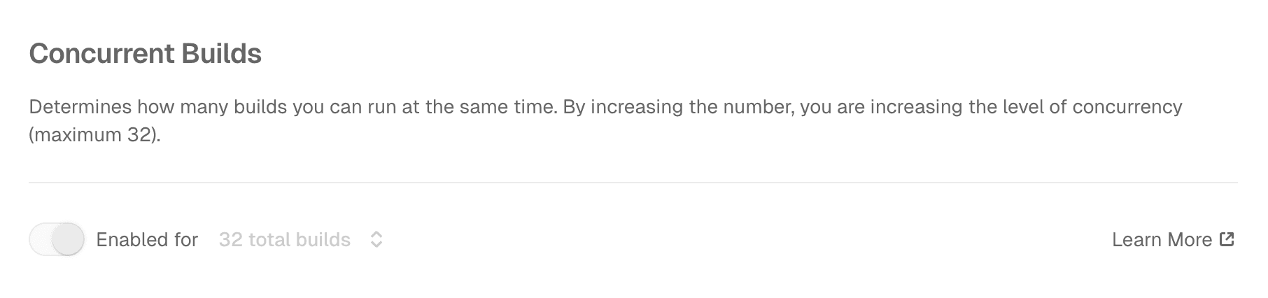 Setting the Concurrent Builds limit for a team.