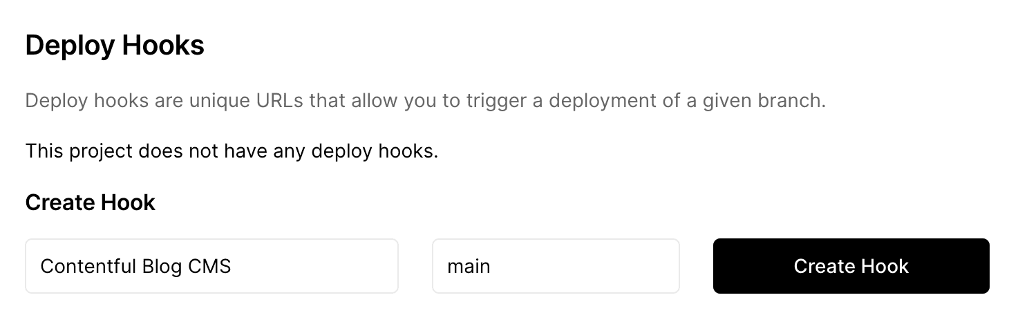 Create a new deploy hook.