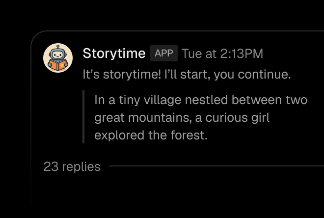 Story Generator Slack Bot