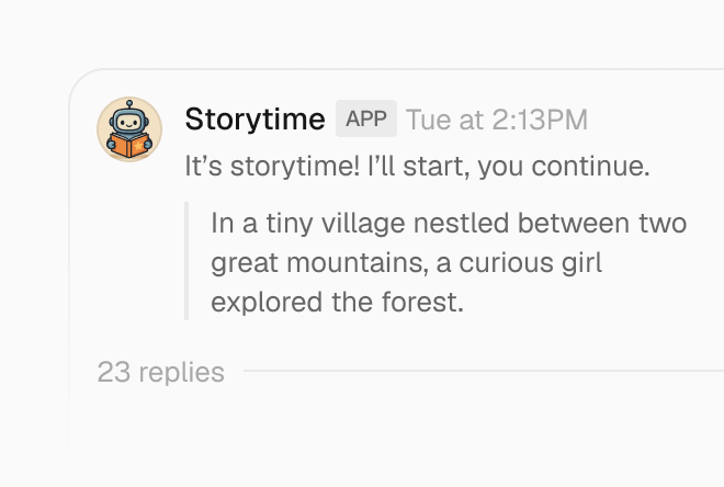 Story Generator Slack Bot
