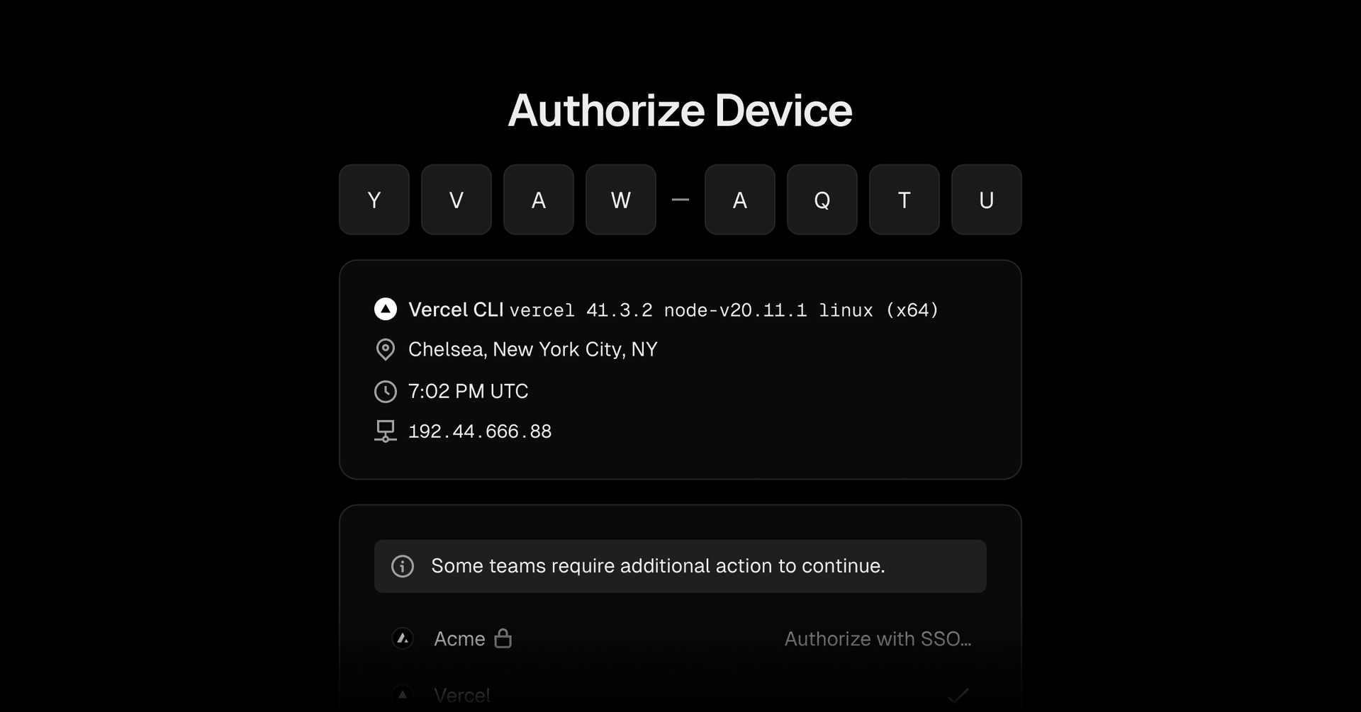 Authorize Device Flow