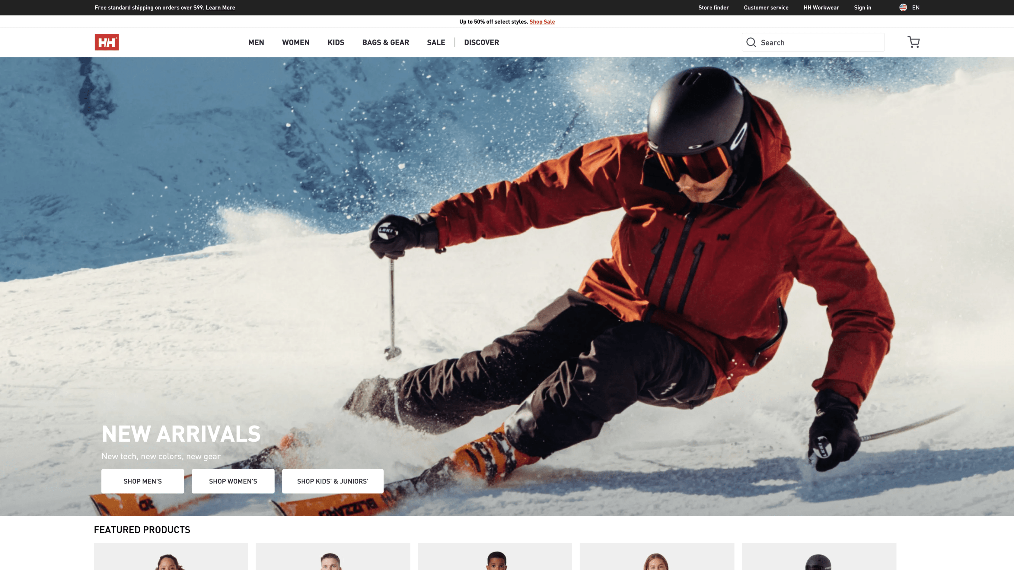 The Helly Hansen online store, built on Vercel
